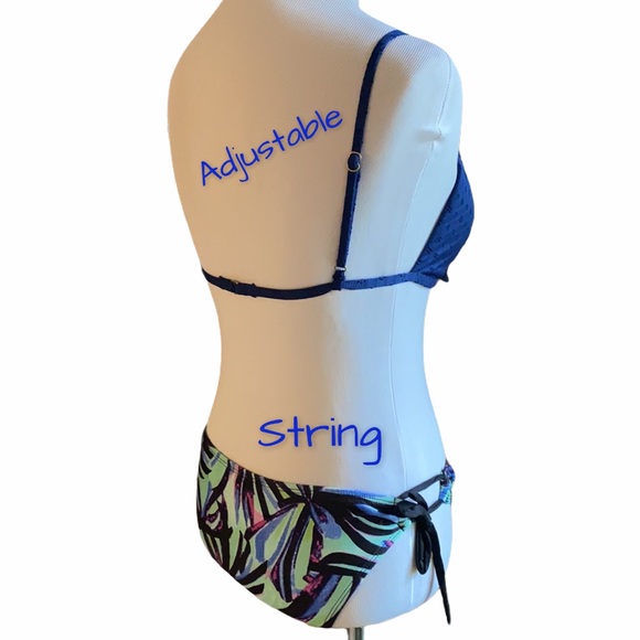NWT Bikini String Tie Bottoms 2 Mix & Match Multi Colors By Next Sun Protection - Picture 3 of 11